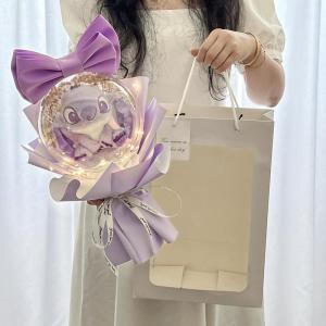 Stitch Kawaii Anime Stitch Plush Flower Bouquet Doll Cute Birthday Gift Box Girl Valentine Day Creative Surprise Girl