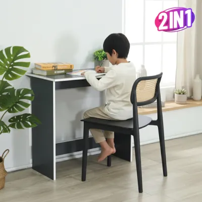 [Package] Furniture Direct MAHEMA 2 IN 1 Study Desk With Chair-Grey