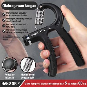 HTD Sport Handgrip Adjustable Hand Grip 5-60 kg Alat bantu fitness Otot lengan Tangan Portable HG002