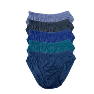 (5 PCS) Celana Dalam Pria M-XL Termurah - Warna Biru dan Hijau Tua - Paket Hemat Celana Dalam Pria Size M hingga XL