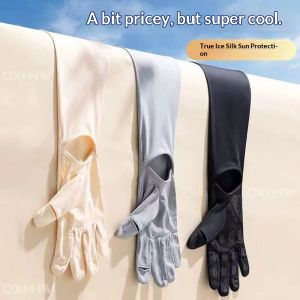 YZLong Cool Ice Silk Sun Protection Sleeve with Gloves Lightweight and Breathable UV Shield for Outdoor Use