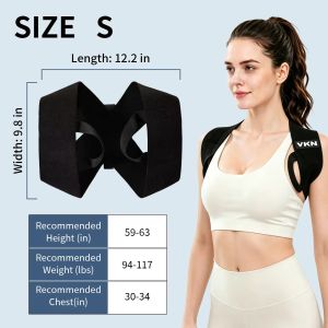 VKN Shoulder Straps - Posture Support Straps for Men & Women – Elastic Back Support Straight Back Support Use at Home or in Office (S-XXL)