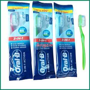 Harga 6 pcs Sikat gigi Oral B 3in1 lembut