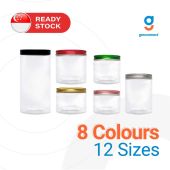 Plastic Cookie Containers Set with 8.5cm Diameter 8 Colours 6 Sizes Kitchen Storage & Accessories