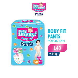 Baby Happy Pants L42 (9-14kg) - Popok Celana Sekali Pakai