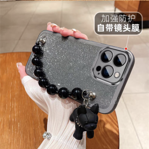 Casing Huawei Pura 80 Pro Pura 80 Ultra Phone Case New Design Cute Bulldog Bear Doll Bracelet Pendant Shiny Cardstock Lens Protection Soft Cover 2025