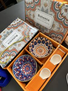 Best giftBohemian Bowl Ceramic Birthday Christmas Wedding Gift Set Principal Sponsor [WITH BOX]