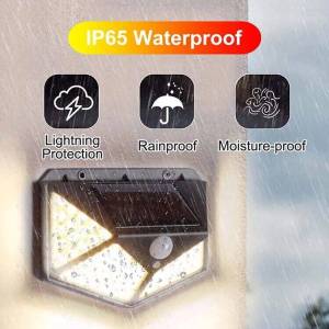 Solar light Outdoor garden light waterproof 100LED wall lighting street light household garden human sensing wall light