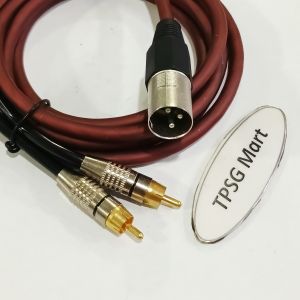 Cáp âm thanh XLR Canon ra 2 AV đực dài 2m / Chuẩn Canon Kim Đực