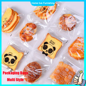 100Pcs Bread Plastic Bag Bread Packaging Bags For Packaging Cookie Doughnut Pastry Toast Banana DIY Baking Wrapping Bags Homemade Wrapper Self-adhesive