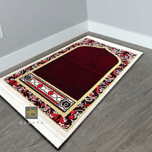 Sajadah White Beludru / Sajadah Tebal Bahan Beludru soft / Ukuran 70x110cm / Perlengkapan Shalat