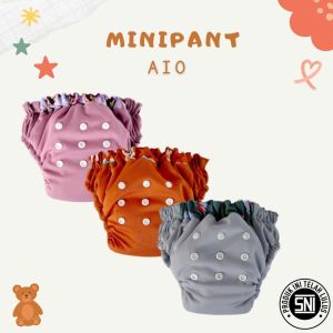 Clodi Klodiz Minipant AIO 3-15kg SNI All In One Cloth Diapers Mini Pants Pampers Popok Kain Cuci Ulang Pempers