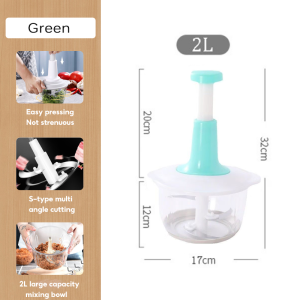 Maxcook Manual Meat Grinder Hand Food Processor Stainless Blade Chopper Vegetable Grinder Large Capacity Automatic Releas
