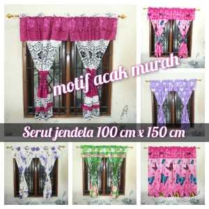 gorden serut jendela terbaru uk 100 x 150 / gorden jendela poni minimalis