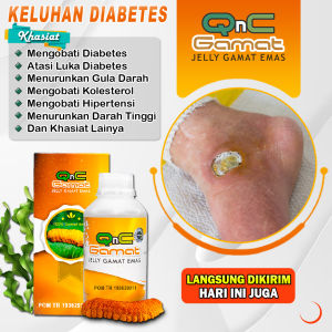 Obat Luka Diabetes Basah Kering Diabates Melitus Diabetes Tipe 1 2 Luka Diabetes Di Kaki Tangan Obat Oles Luka Diabetes Luka Gangren Gula Tinggi Borok Budug Bernanah Kencing Manis Alami QnC Jelly Gamat Emas Original 300 Ml