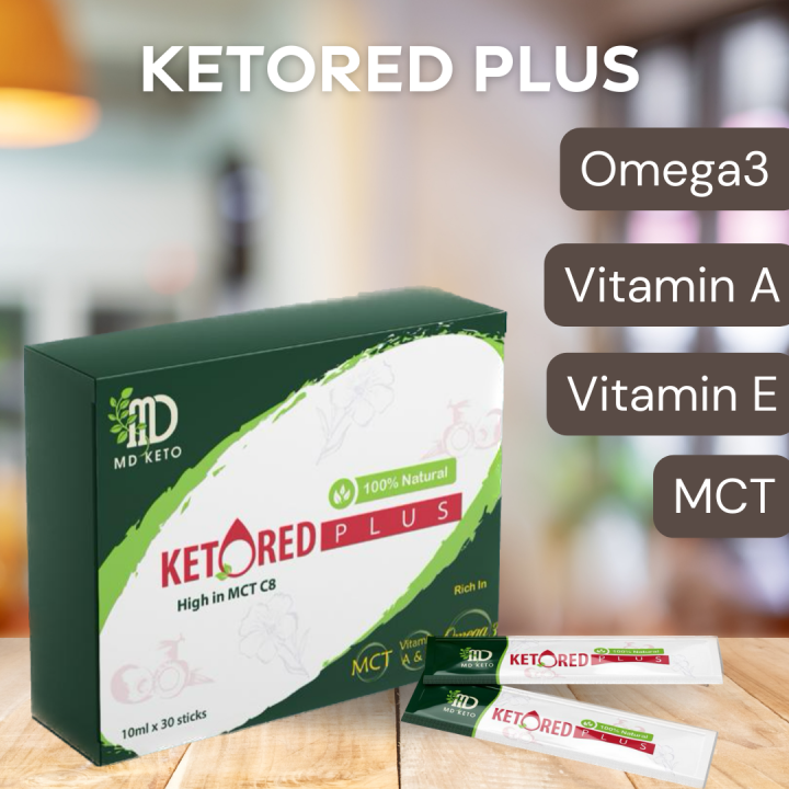 [MD Keto] [HALAL] 30x 10ml Ketored Plus sachet Palm MCT Oil HALAL mct