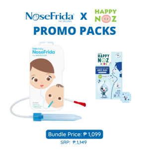 Happy Noz x NoseFrida Aspirator Promo Pack (Nose Frida Baby and Kids Nasal Aspirators and HappyNoz Relief Patch)