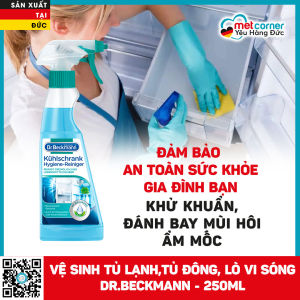 Vệ sinh tủ lạnh Dr.Beckmann -250ml - Met Corner - Yêu hàng Đứng - Đánh bay mùi hôi tủ lạnh lò vi sóng lò nướng và an toàn với sức khỏe