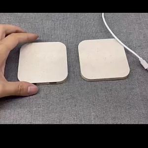 New Q8 Wheat Straw 15W Wireless Charger Dual USB Output 2A Splitter three-in-one multi-function wireless charger