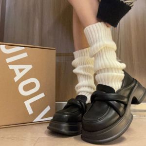 ECMLN Korean Style JK Socks for Women Autumn and Winter Knitted Socks Lolita Girls All-match Simple Leg Covers Warm Socks
