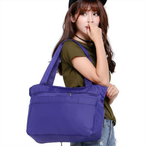 XINRAN ZJ Large capacity waterproof shoulder bag Nylon waterproof lightweight umbrella bag leisure travel womens large bag long single shoulder strap single shoulder bag 6020-G