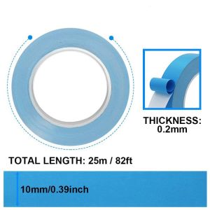 Heatsink Double Sided Tape Non Conductive Insulation For CPU PCB LED Cooling 10/12mmx25m/Roll