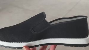 Sanjun 3520 Military Black Cloth Shoes Genuine Cloth Shoes For Men And Women With Cowhide Rubber Sole Black Cloth Work Shoes