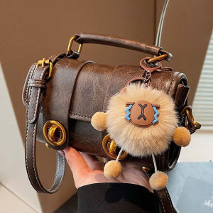 Túi xách nữ siêu đẹp túi xách tay đeo chéo thiết kế da nhăn 2 dải tặng kèm móc gấu xinh xắn Thanhthushop68 959