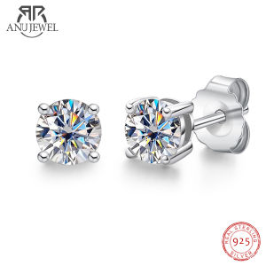 AnuJewel 4mm D Color Moissanite Diamond Classic 925 Sterling Silver Stud Earring For Woman Fine Jewelry Wholesale2026