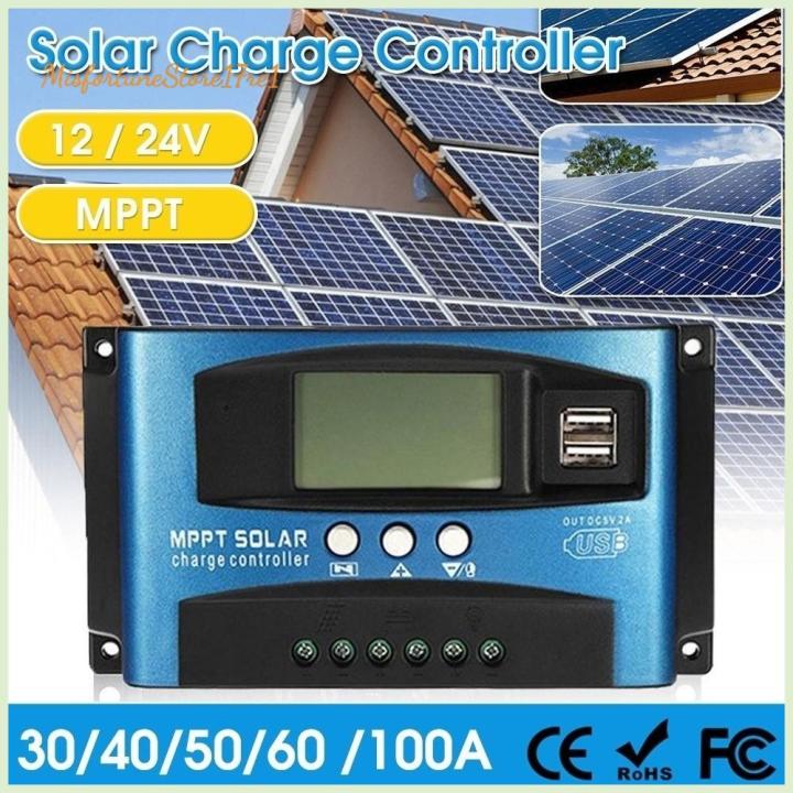 MISFORTUNESTORE17RE1 12V/24V MPPT Solar Charge Controller Protects ...