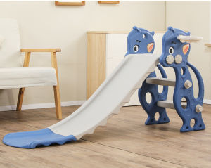 Baby Slide with Basketball Hoop Children Indoor Safety Slide Playground Kids Small Slide Toys