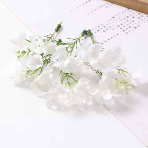 5Pcs Artificial Hydrangea Macrophylla Flower Bouquet Home Party Decoration Wedding Room DIY Headdress Craft Fake Flowers