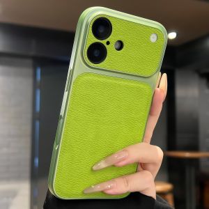 Original Matte Leather Texture Phone Case For iPhone 17 16 15 14 13 Pro Max Camera Protection Non-slip Shockproof Bumper Cover