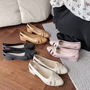 [Free Shipping] Charming Shark New Fashionable Summer Solid Color Hollow Out Sandals Thick-Soled Outdoor Pure Color Beach Heeled Pointed Toe Womens Sandals