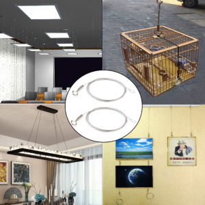 ชุดเชือกเบ็ดตกปลาเรืองแสงสแตนเลสทนทาน2ม./78.74นิ้วสำหรับแขวนรูปโคมไฟไฟหน้ากระจกกระถางดอกไม้