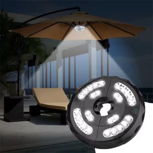 Ecily ô ngoài trời ánh sáng đa chức năng Ô Che Nắng ánh sáng cắm trại Lều ánh sáng đèn chiếu sân vườn tái thu phí Led ROMAN ô ánh sáng 3 chế độ chiếu sáng không dây ô ánh sáng đèn hiên hình ô