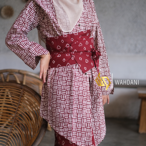 Obi Belt Motif Floral Wax Tapered untuk Ikat Pinggang Wanita - WD|Wahdani