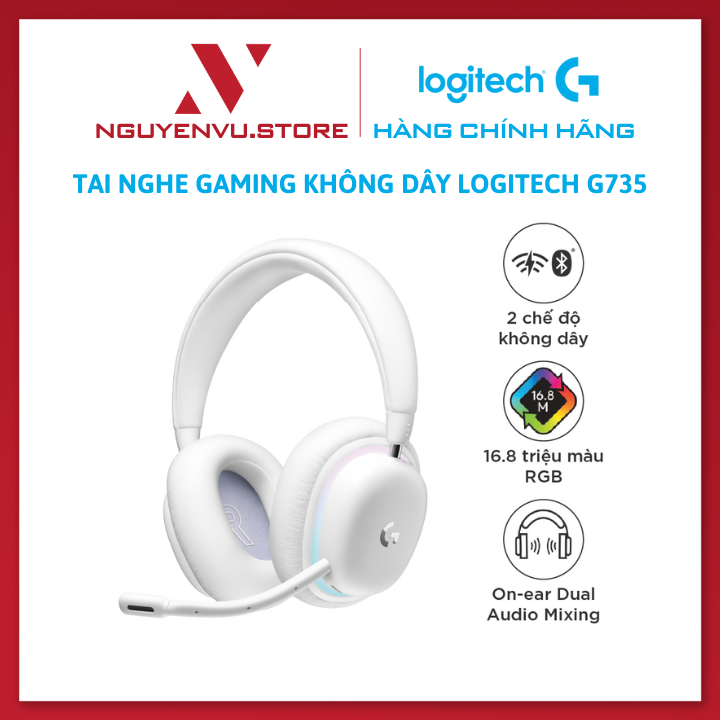 Tai Nghe Gaming Không Dây Logitech G735 Bluetooth And Lightspeed Rgb Tương Thích Pc Mac Sạc 7086