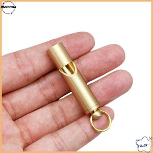 Follow Get More【Metonna】 Brass Whistle High Decibel Portable Outdoor Whistle Hiking Camping Life-Saving Whistle Referee Training Whistles Outdoor Gadgets