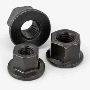 Đai Ốc Lục Giác Bằng Thép Carbon M10 M12 M14 M16 M18 Màu Đen Kèm Đai Ốc Tiện Dụng