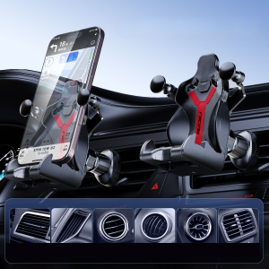 ที่วางมือถือรถยนต์รุ่นใหม่รูปทรงเบาะนั่งการแข่งขัน โครงยึดทรงสามเหลี่ยม มั่นคงและไม่มีเสียง ปรับได้ 360 องศา ไม่ปิดกั้นช่องระบายอากาศ