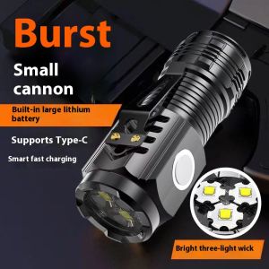 STAR FRUIT Đèn pin LED sáng đèn pin ngoài trời loại nhỏ có thể sạc lại