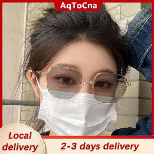 [COD] AqToCna Ship within 24 hours New Photochromic Glasses Anti Blue Glasses Men Women Color Changing Eyeglasses Anti UV Sunglasses Square Clear Frame Eyewear