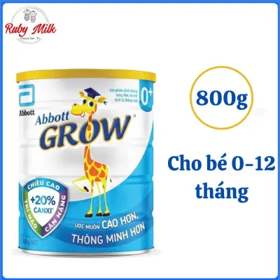Sữa bột Abbott Grow 0+ hương vani 800g (Cho bé 0 - 12 tháng)