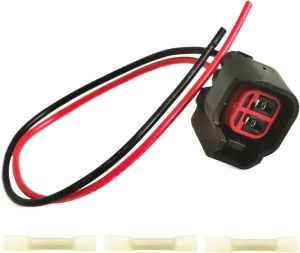 2 Pins IP67 Waterproof ABS Wheel Speed Sensor S824 Wiring Harness Connector Pigtail Fit for Buick Kia Ford Jeep Cadillac Chevrolet Chrysler Dodge Mazda etc 88861094 15306318 1U2Z14S411BPA