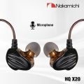 Nakamichi HQ-X20 Dual Dynamic Driver In Ear Monitor Wired Earphone Mic. 