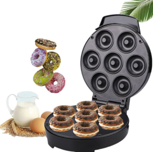 Mini doughnut maker Electric non-stick doughnut maker Easy to clean KMV Trading