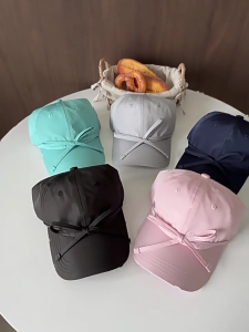 Mũ bóng chày Hiện Đại Cho Cô Gái Balletcore Bow Casual Hat Cho phòng tập thể dục thể thao Núi Mũ cắm trại hoạt động ngoài trời