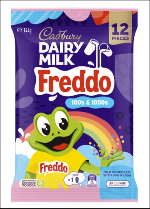 Cadbury Dairy Milk Freddo 100s & 1000s Sharepack 12 Pack 144g Expiry