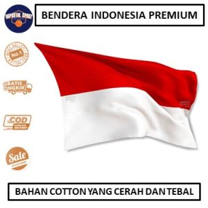 BENDERA MERAH PUTIH PREMIUM - BENDERA UNTUK 17 AGUSTUS - BENDERA INDONESIA KATUN - BENDERA MERAH PUTIH PANJANG 3 METER - BENDERA MERAH PUTIH PLASTIK